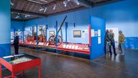 Utställningen 100 år av sjöfart visas på Dunkers kulturhus i Helsingborg.